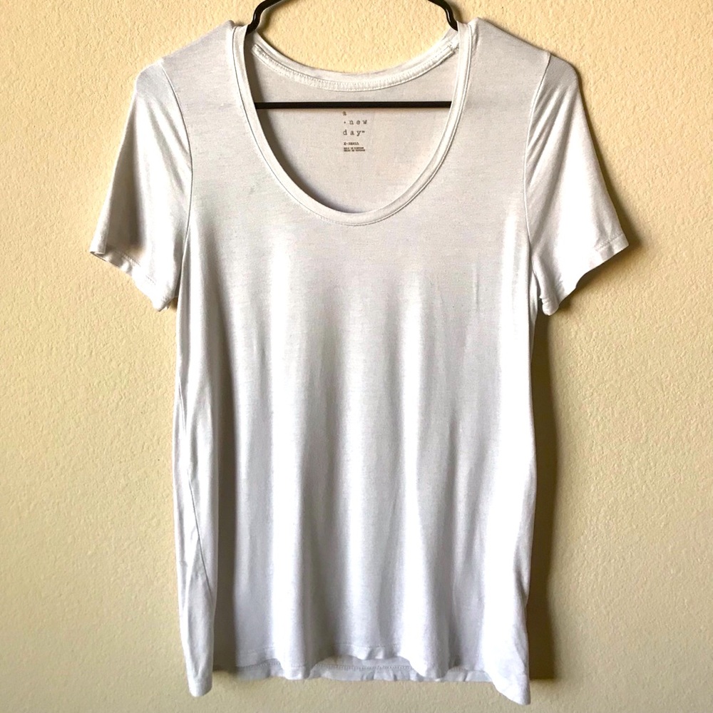 a new day White Scoop Neck Tee
